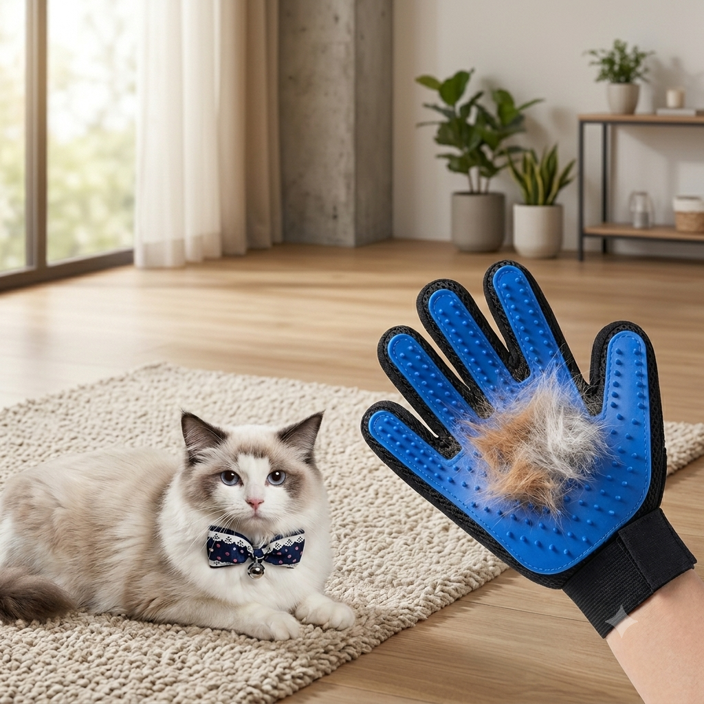 Gant de toilettage silicone massant pour chien et chat - Gant de Toilettage LuxPaw