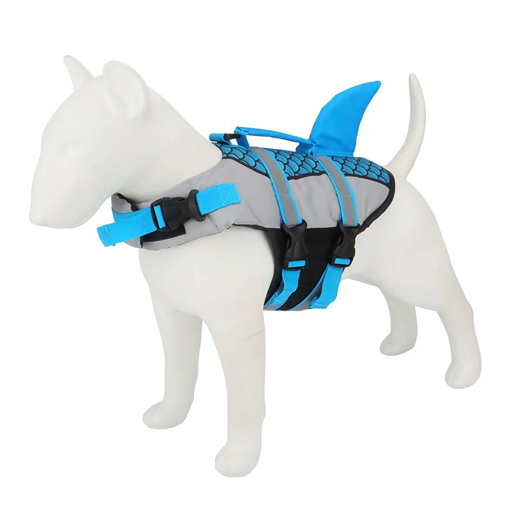 🐶 Gilet de Sauvetage Requin pour Chien — Natation & Sécurité Estivale