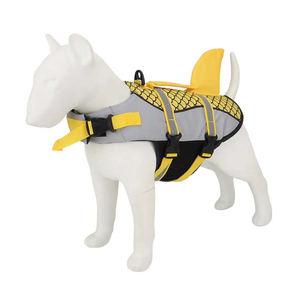 🐶 Gilet de Sauvetage Requin pour Chien — Natation & Sécurité Estivale