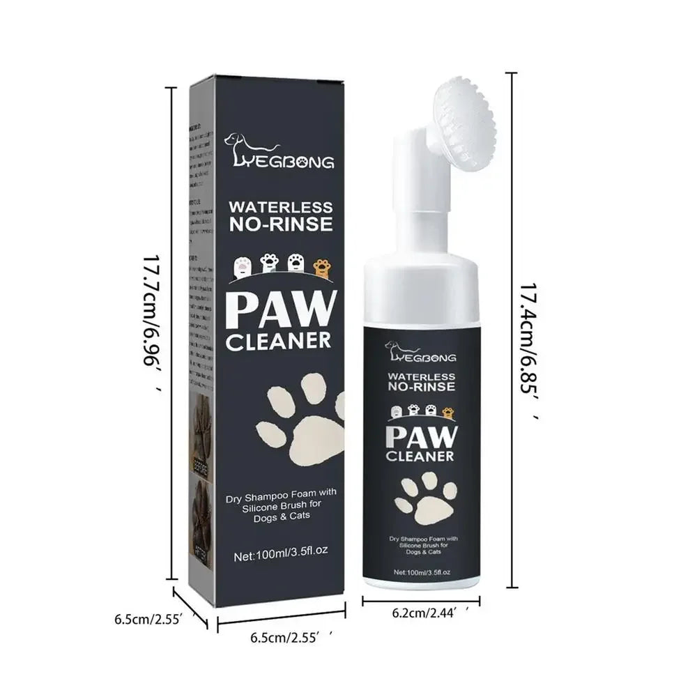 🐶🐱 Mousse Nettoyante pour Pattes Chien & Chat — Sans Eau, Prête en 30 sec