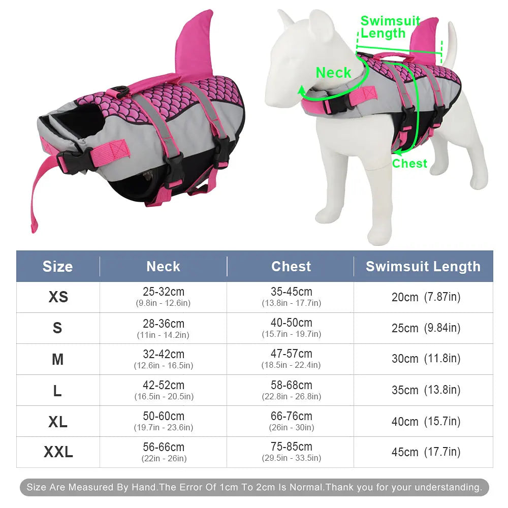 🐶 Gilet de Sauvetage Requin pour Chien — Natation & Sécurité Estivale