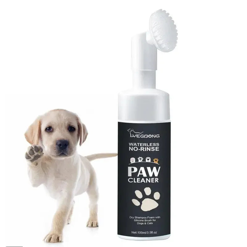🐶🐱 Mousse Nettoyante pour Pattes Chien & Chat — Sans Eau, Prête en 30 sec