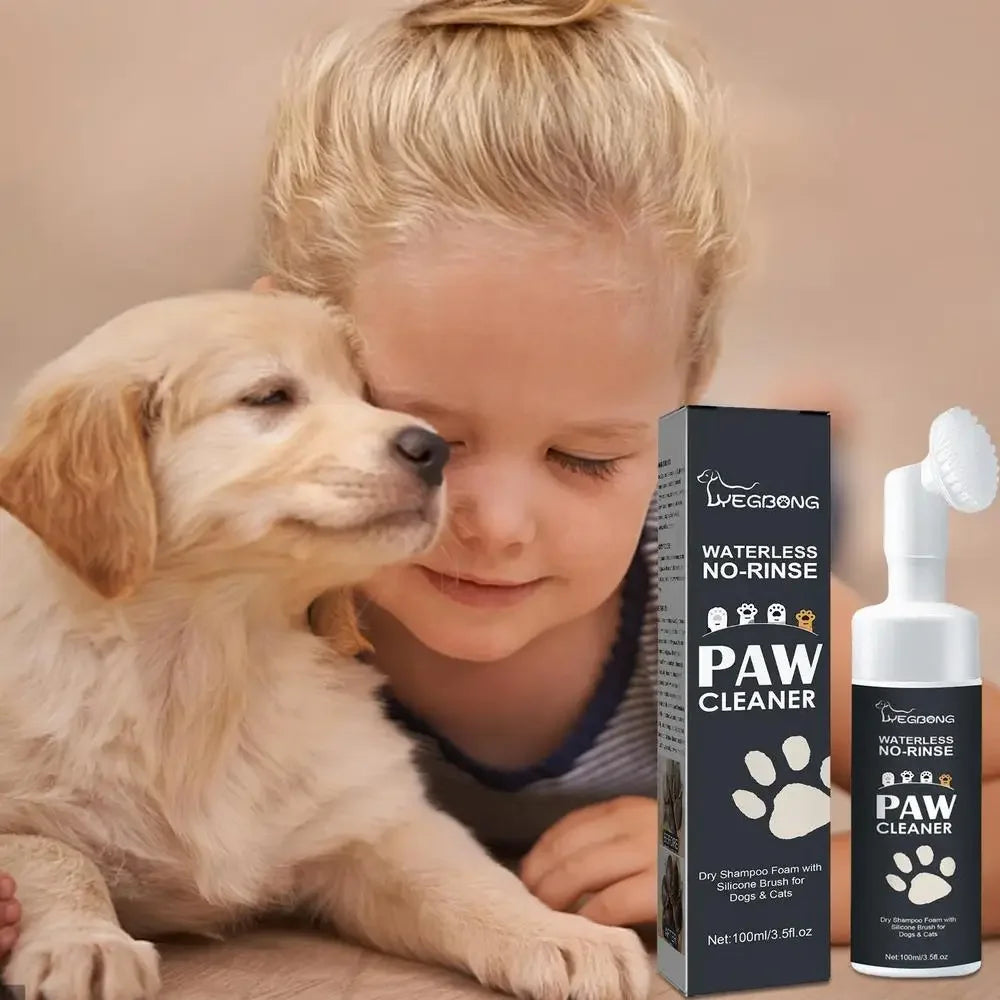 🐶🐱 Mousse Nettoyante pour Pattes Chien & Chat — Sans Eau, Prête en 30 sec