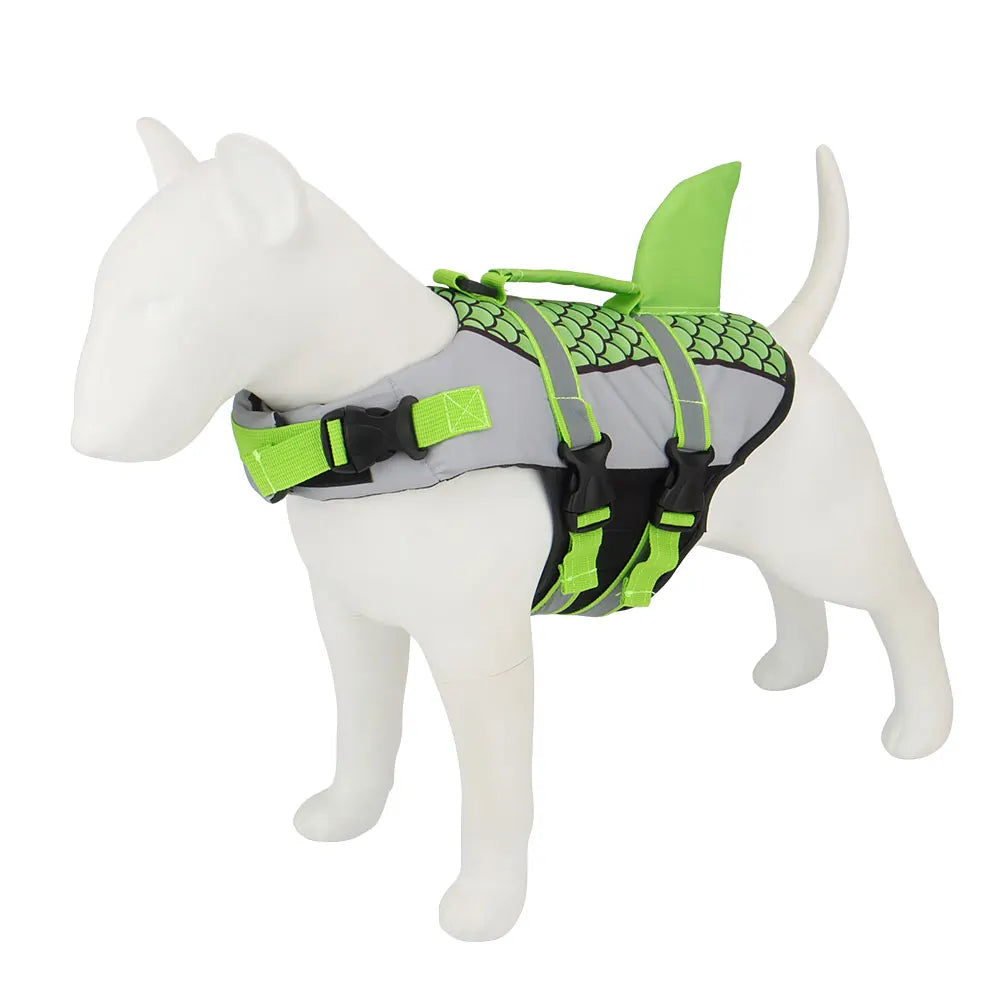 🐶 Gilet de Sauvetage Requin pour Chien — Natation & Sécurité Estivale